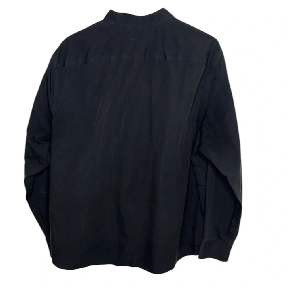 Untuckit Black Relaxed Fit Wrinkle Free Button Long Sleeve Shirt Men Size XXL